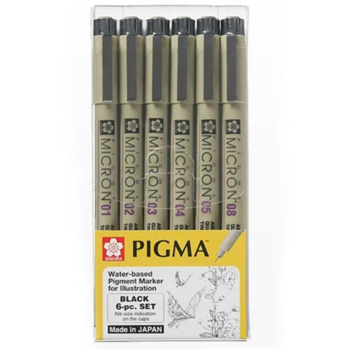 Sakura Pigma Micron - Set 6 Tiralíneas