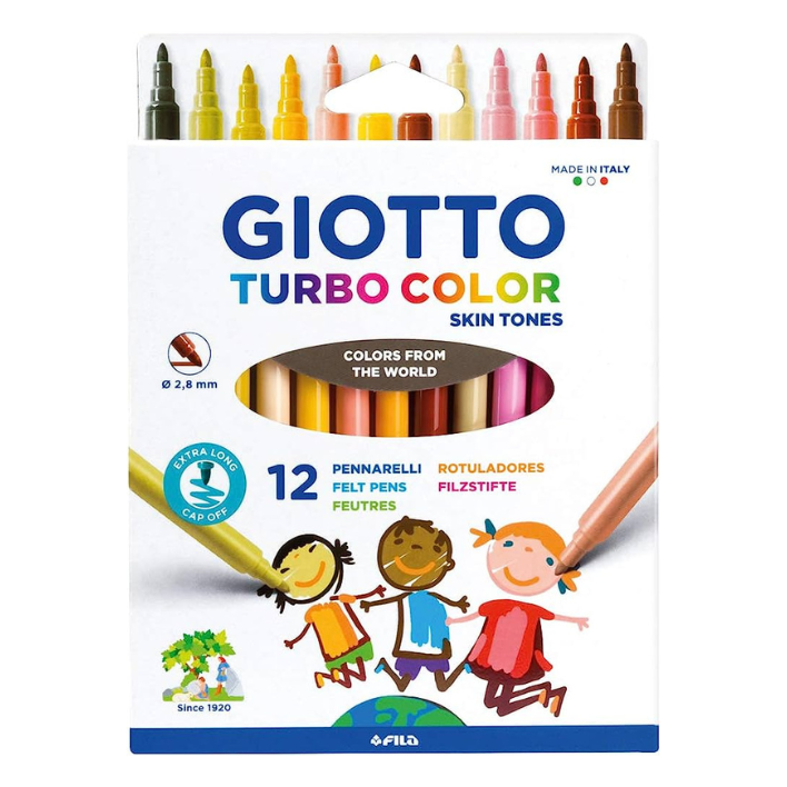 Marcadores Giotto Turbo Skin Tones 12 Colores