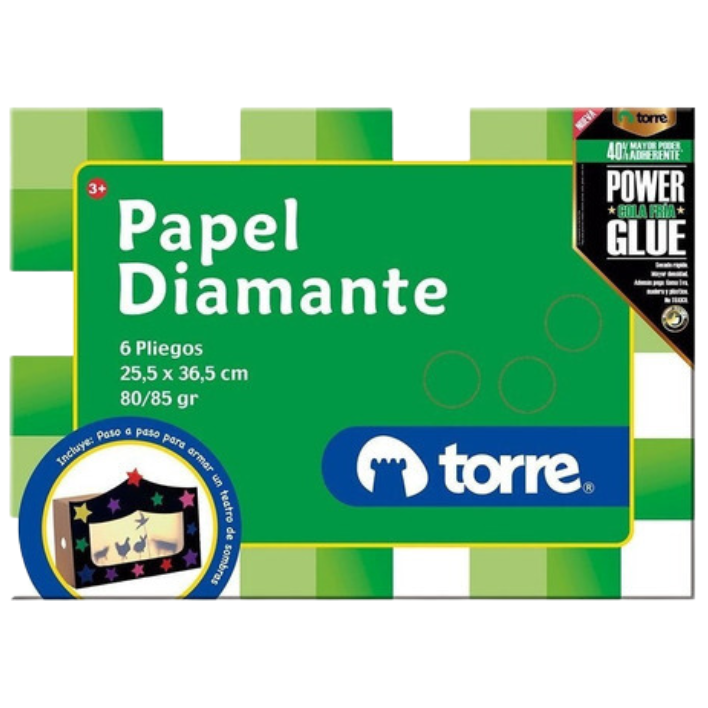 Estuche Papel Diamante Torre