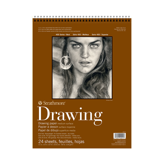 Strathmore Drawing Paper Serie 400 - Croquera de dibujo 130 g (22.9x30.5)