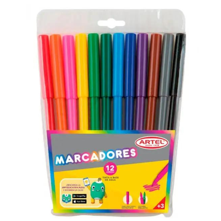 Estuche Marcadores Artel 12 Colores