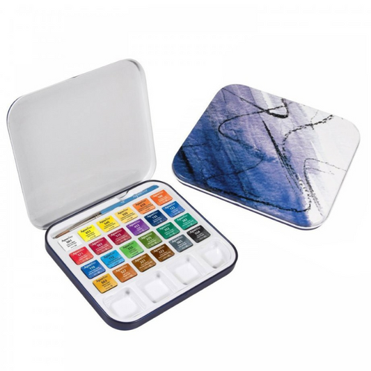 Set Acuarela Daler Rowney Aquafine Travel Set 24 Colores