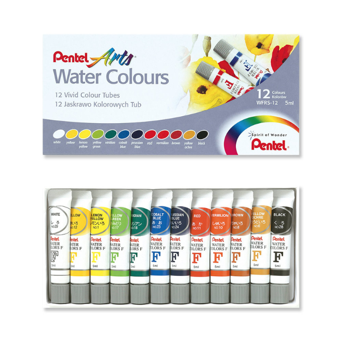 Set Acuarela 12 Colores Pentel